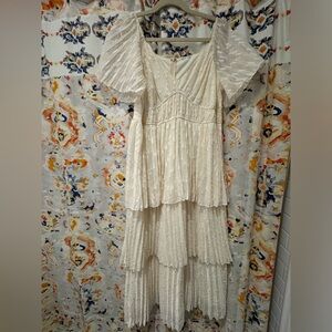 Arula Cream Tiered Dress